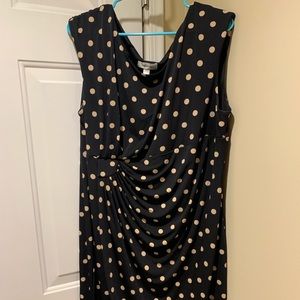 Black and Tan polka dotted dress